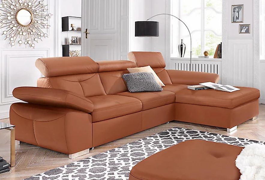 exxpo - sofa fashion Ecksofa »Spring, super bequem, mit Armteil- und Kopfte günstig online kaufen