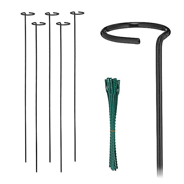 relaxdays Rankhilfe Pflanzstäbe aus Metall 6er günstig online kaufen