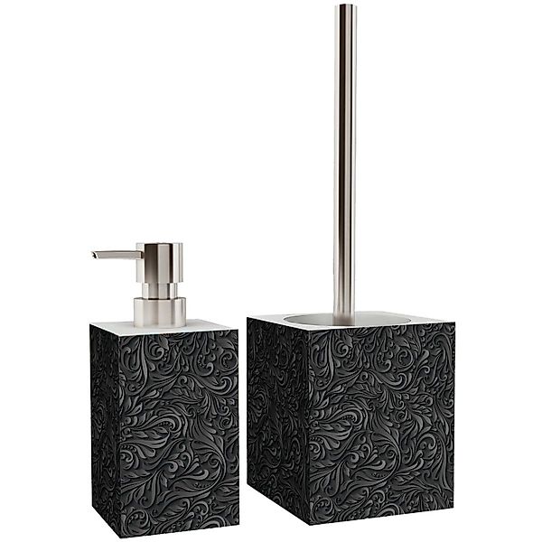 SANILO Badezimmer Set Seifenspender und WC Bürste Floral günstig online kaufen