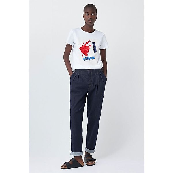 Salsa Jeans 126091-000 / Graphic Kurzarm T-shirt S White günstig online kaufen