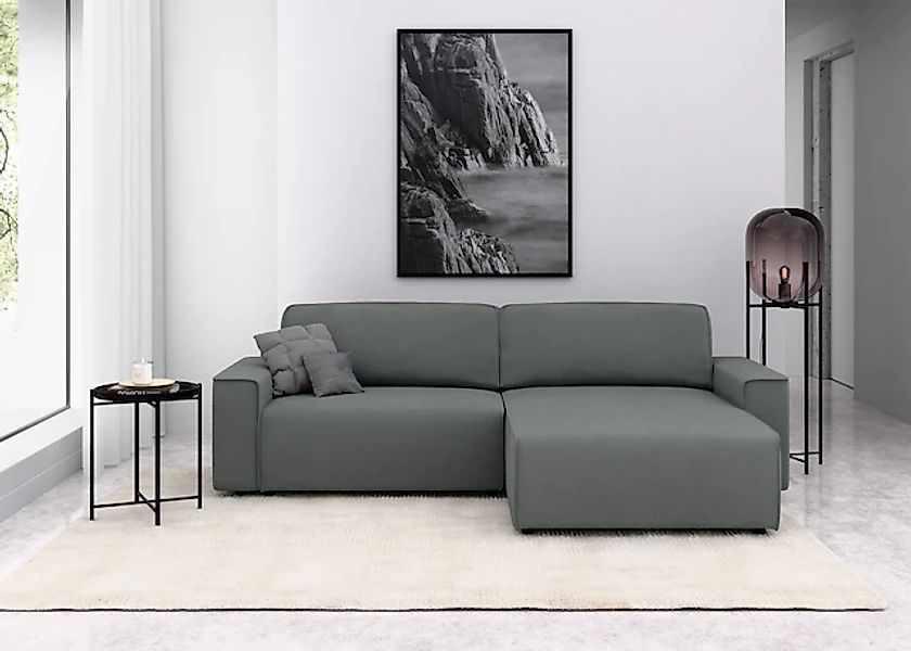 INOSIGN Ecksofa »Chance, Recamiere beidseitig montierbar, Schlaffunktion, B günstig online kaufen