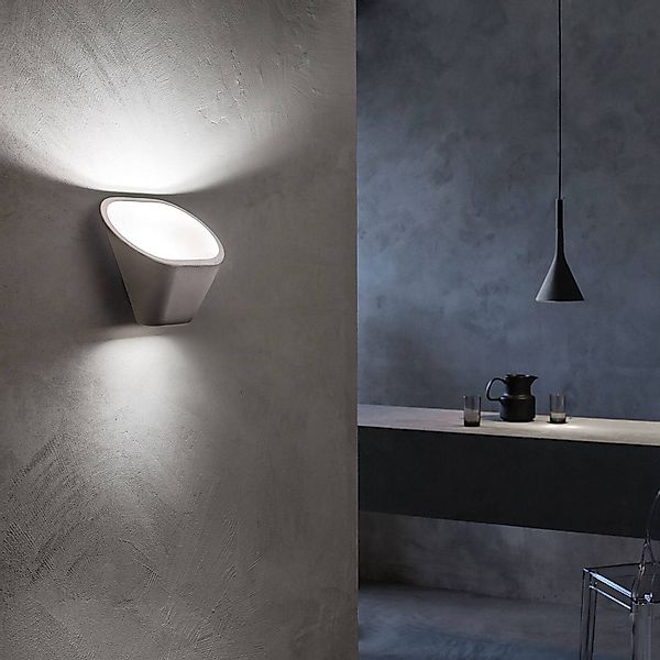 Foscarini Aplomb R7s Wandleuchte aus Beton, weiß günstig online kaufen