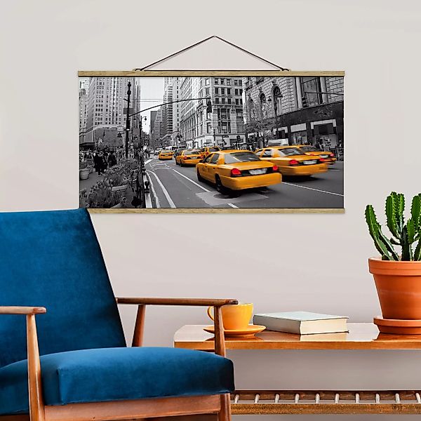 Stoffbild Architektur mit Posterleisten - Querformat New York, New York! günstig online kaufen
