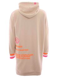 Zwillingsherz Sweatkleid mit Kapuze, Fronstickerei, Kängurutasche, günstig online kaufen