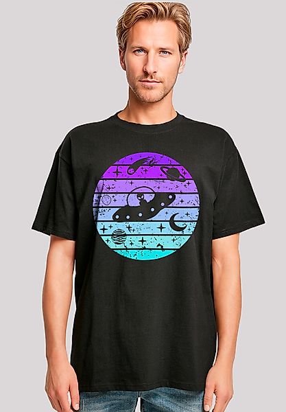 F4NT4STIC T-Shirt "Retro Alien Weltraum Sonnenuntergang" Premium Qualität günstig online kaufen