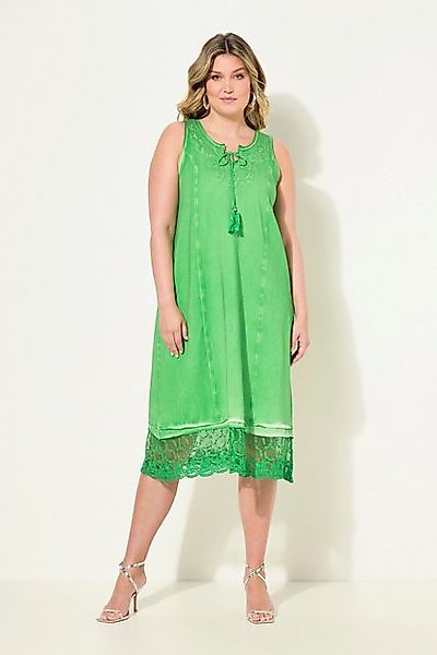 MIAMODA Midikleid Jerseykleid A-Linie cold dyed Lochstickerei günstig online kaufen