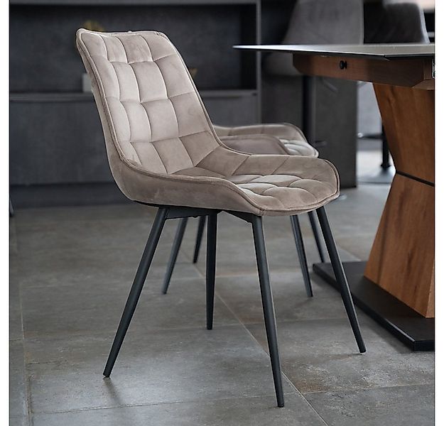 HOME DELUXE Esszimmerstuhl Polsterstuhl 2er - 8er Set IKALO (6 St), Gestell günstig online kaufen