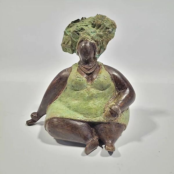 Bronze-skulptur "Dicke Madame" Versch. Modelle Und Farben Unikat Upcycling günstig online kaufen