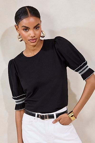 LIPSY T-Shirt Lipsy Oberteil mit kurzen Puffärmeln, Regular (1-tlg) günstig online kaufen