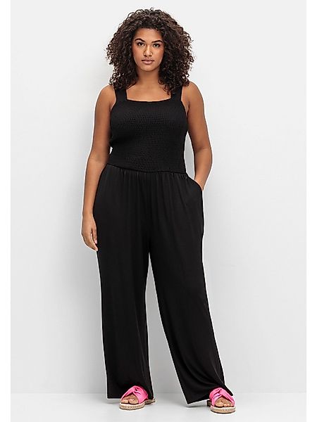 Sheego Jumpsuit Große Größen mit Smok-Oberteil günstig online kaufen