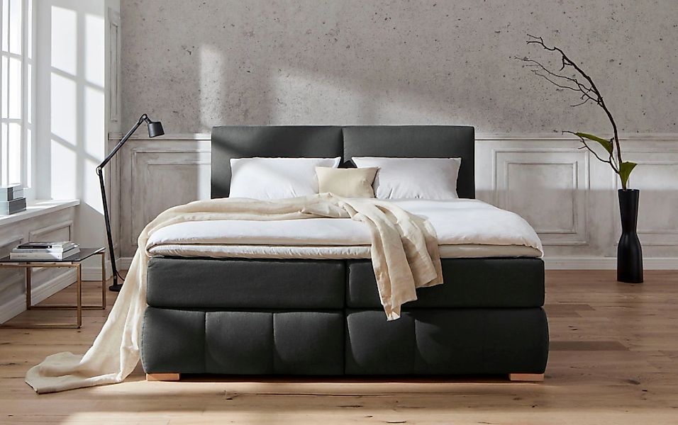 Home affaire Boxspringbett "Wehma" inkl. Topper in 3 verschiedenen Matratze günstig online kaufen