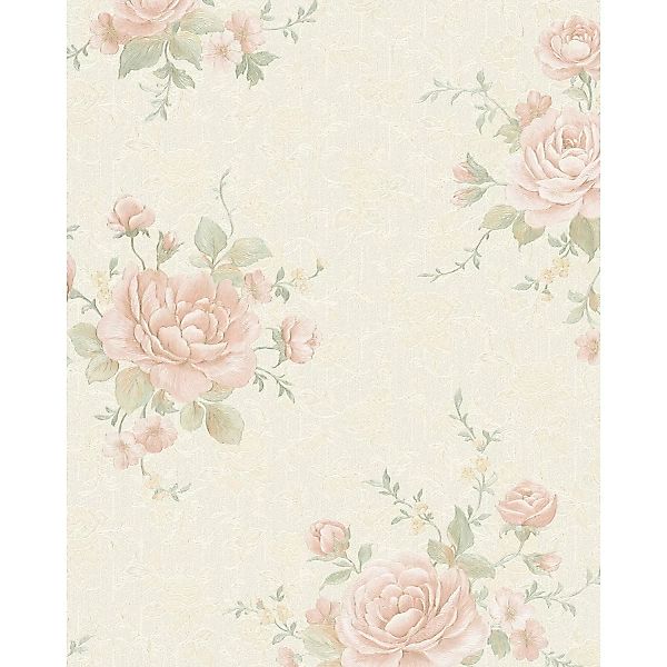 Marburg Vliestapete Floral Rosen Beige-Pearl 10,05 m x 0,53 m FSC® günstig online kaufen