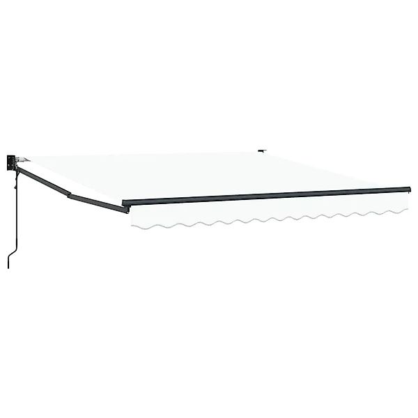 vidaXL Einziehbare Markise Weiß 350 x 250 cm Polyester und Aluminium 333036 günstig online kaufen