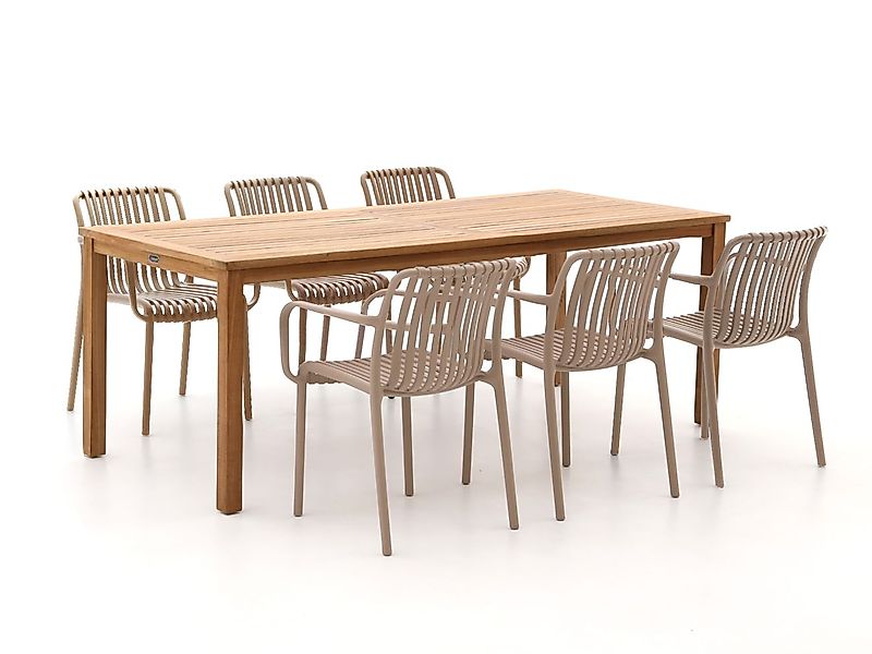 Forza Cali/Liverpool 210 cm Gartenmöbel-Set 7-teilig stapelbar günstig online kaufen