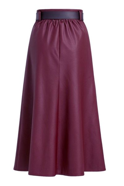 Mississhop Lederimitatrock Damen A-Linien Rock mit günstig online kaufen