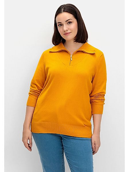 Sheego Strickpullover Große Größen aus Baumwolle, günstig online kaufen