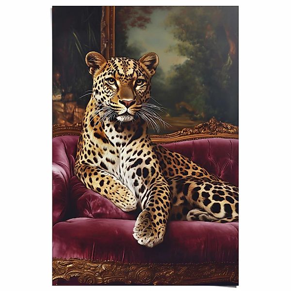 Reinders Poster "Sofa Panther", Wohnzimmer - Mehrfarbig - 150 gr. Papier - günstig online kaufen