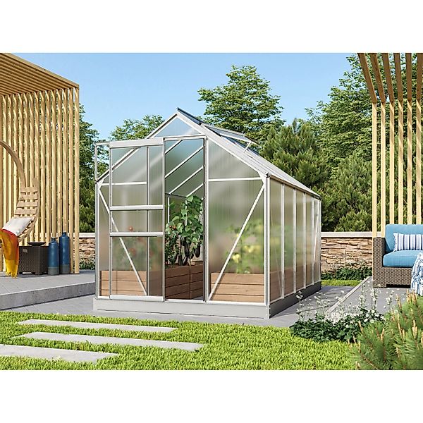 Vitavia Gewächshaus Venus 6200 Alu blank 6,2 m² günstig online kaufen
