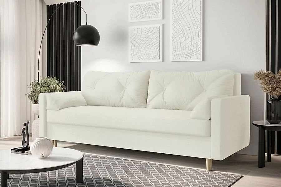 Stylefy 3-Sitzer Emily, Sofa, Schlafsofa, Sitzkomfort, mit Bettfunktion, mi günstig online kaufen
