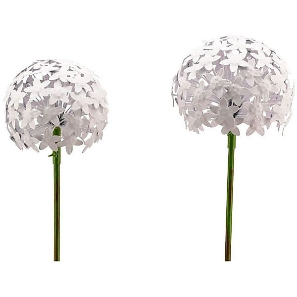 finehomegarden Gartenstecker Pflanzstecker Allium weiß "ArtFerro" günstig online kaufen