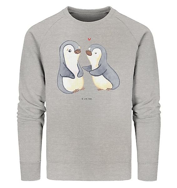 Mr. & Mrs. Panda Longpullover Pinguine trösten Größe S - Heather Grey - Ges günstig online kaufen