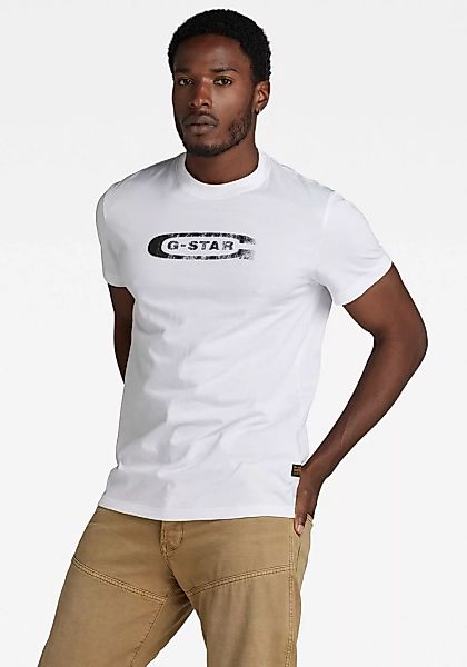 G-Star RAW T-Shirt Distressed old school logo günstig online kaufen