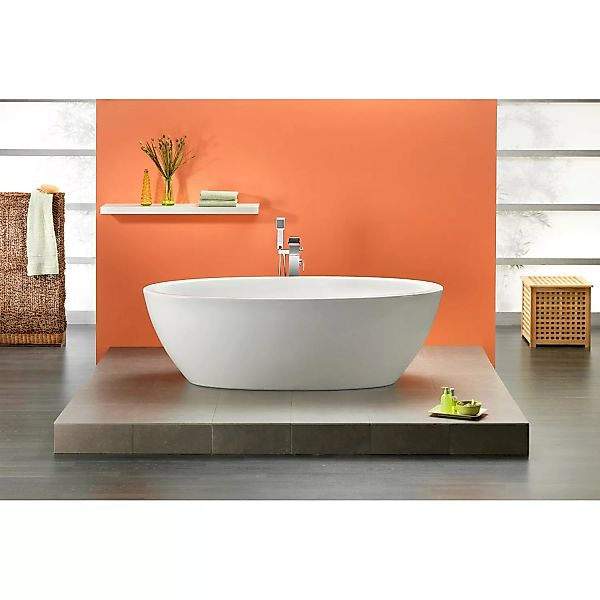 Freistehende Badewanne Latina 190 cm x 94 cm Weiß günstig online kaufen