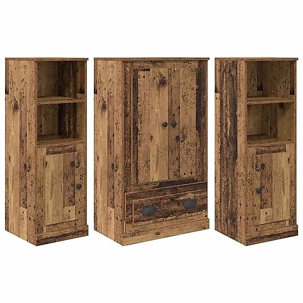 vidaXL Highboard mit Schubladen 3-Tlg Altholz Holzwerkstoff 3402674 günstig online kaufen