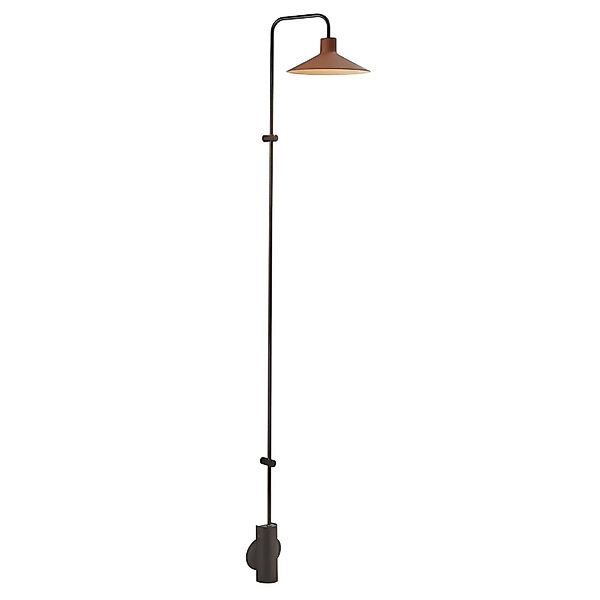 Bover LED-Wandlampe Platet A/06, schwarz/terracotta, 154 cm günstig online kaufen