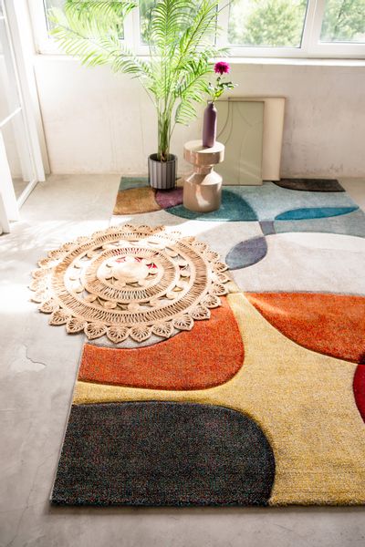 my home Teppich "Liva" rechteckig 13 mm Höhe Hoch-Tief-Effekt, bunt günstig online kaufen