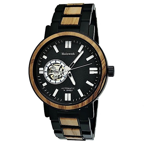 Holzwerk Automatikuhr Designer Herren Edelstahl & günstig online kaufen