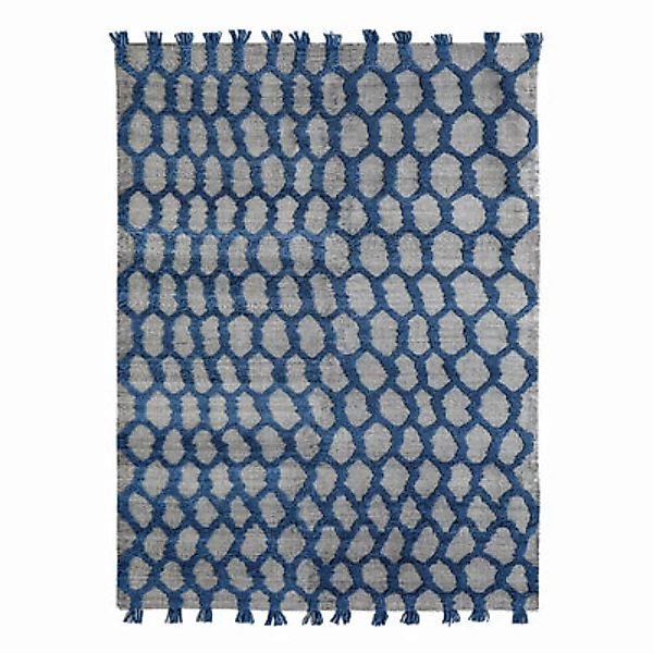 Außenteppich Nodi Rete textil blau / 300 x 200 cm - Ethimo - günstig online kaufen