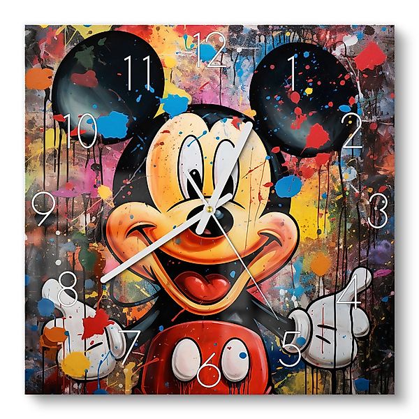 DEQOART Wanduhr 'Mickey im Farbenzauber' (Glas günstig online kaufen