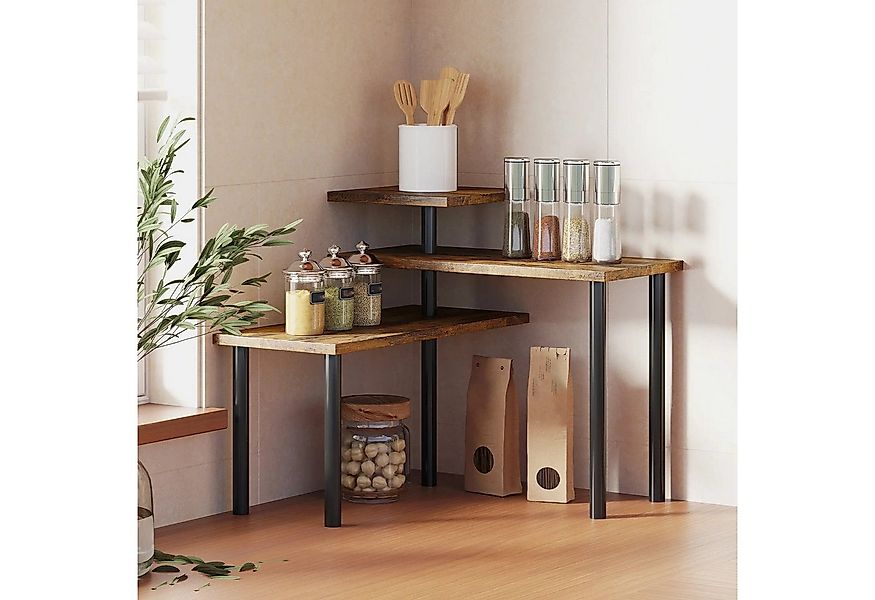 BlingBin Küchenregal Drehbares Küchenregal mit 3 Ebenen, modernes Eckregal, günstig online kaufen