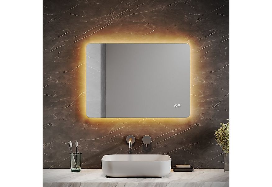 SONNI Badspiegel Badspiegel mit beleuchteten LED mit 3-Farben-Temperaturlic günstig online kaufen