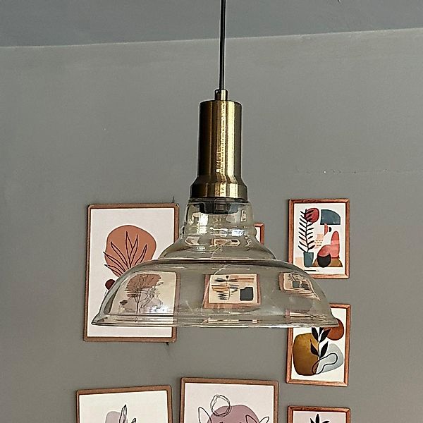 Bamyum Pendelleuchte Vishi Einzelner Glas-Kronleuchter Retro günstig online kaufen