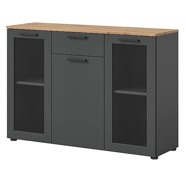Inn.Furn Sideboard in Grau und Eiche 120 x 84 cm Vitus günstig online kaufen
