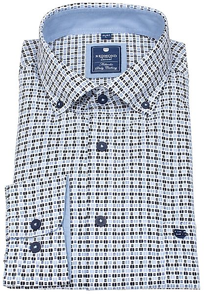 Redmond Langarmhemd Button-Down-Kragen günstig online kaufen