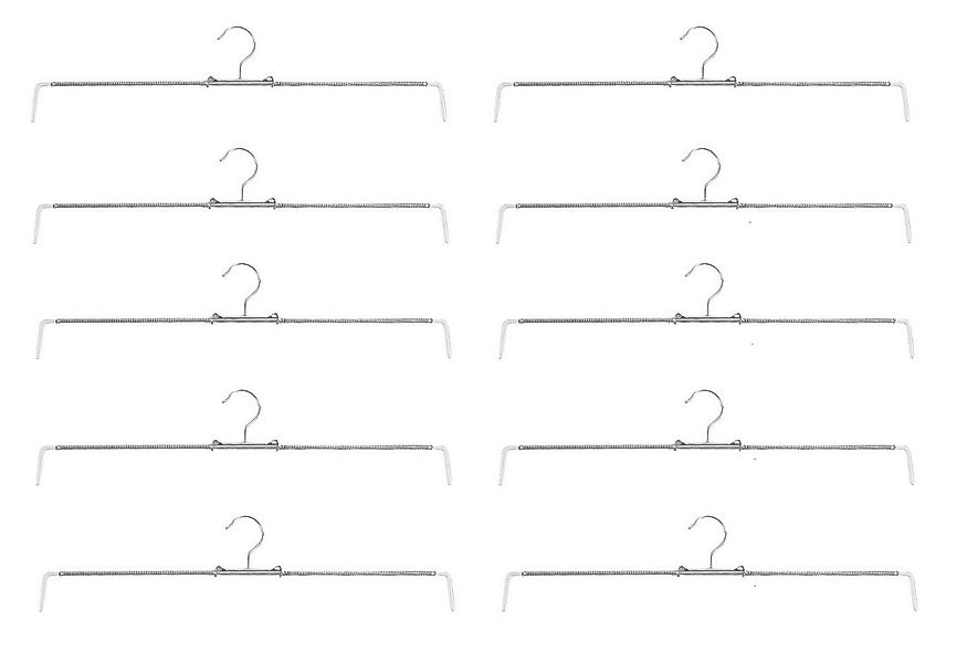 MAWA Kleiderbügel Mawa Rockbügel "Rofit" 29-50 cm silberfarben 10er Set, (1 günstig online kaufen