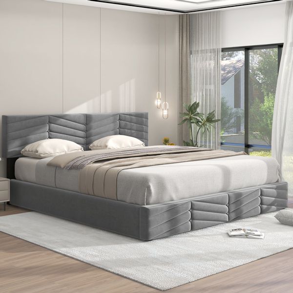 REDOM Polsterbett Doppelbett Bett Stauraumbett Jugendbett günstig online kaufen