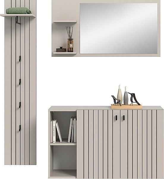 Home affaire Garderoben-Set TATIO, 3-tlg. Garderobenkombination, Breite: 15 günstig online kaufen