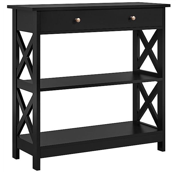 Yaheetech Konsolentisch 3-stufiger Beistelltisch, Sofatisch mit Schublade & günstig online kaufen