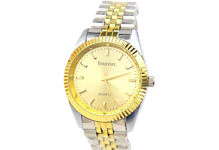 Rötting Design Quarzuhr Herrenuhr Quarz goldfarbene Lünette goldfarbenes Zi günstig online kaufen