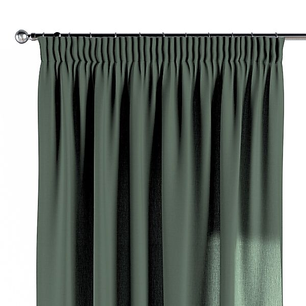 Vorhang mit Kräuselband, grün, Leinen (159-08) günstig online kaufen