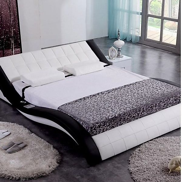Xlmoebel Multimediabett Großes Bett mit Design aus Leder für Hotels, Polste günstig online kaufen