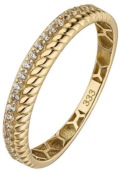 JOBO Goldring Ring Damenring, 333 Gold mit 22 Zirkonia günstig online kaufen