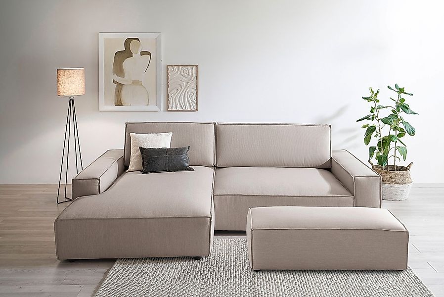 Home affaire Polsterecke "NEU: SHERWOOD XXL tief, L-Form mit Schlaffunktion günstig online kaufen