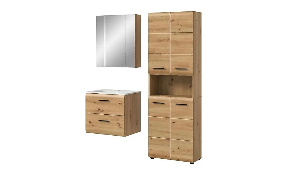 Badkombination  Igelsbachsee ¦ holzfarben ¦ Maße (cm): B: 135 H: 185 Schrän günstig online kaufen