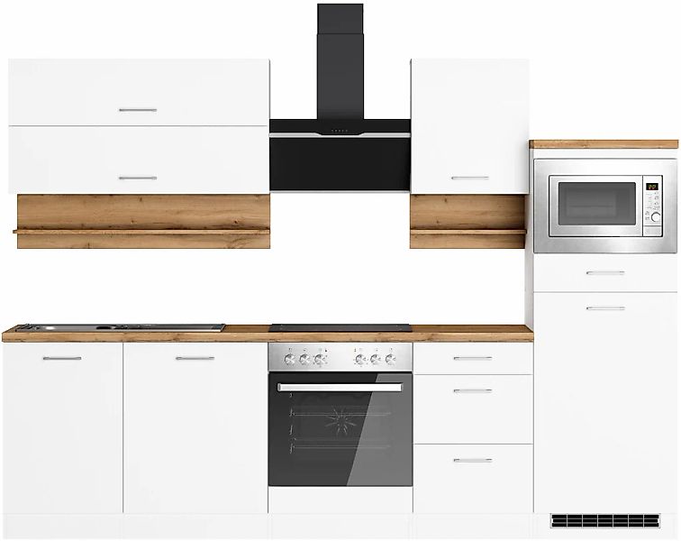 KOCHSTATION Küchenzeile "KS-Milan" 280 cm breit, robuste Metallauszüge, vie günstig online kaufen