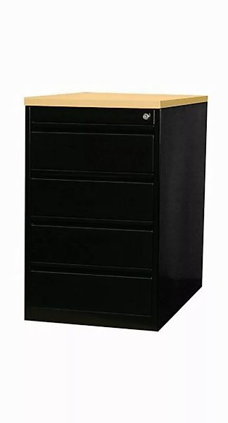 Steelboxx Fächerschrank Lüllmann® Standcontainer, Frontgriffleiste, Holzdek günstig online kaufen